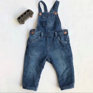 Zara Baby Girl Denim Skinny Overalls